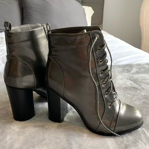 Pewter Lace Up Heel boots
